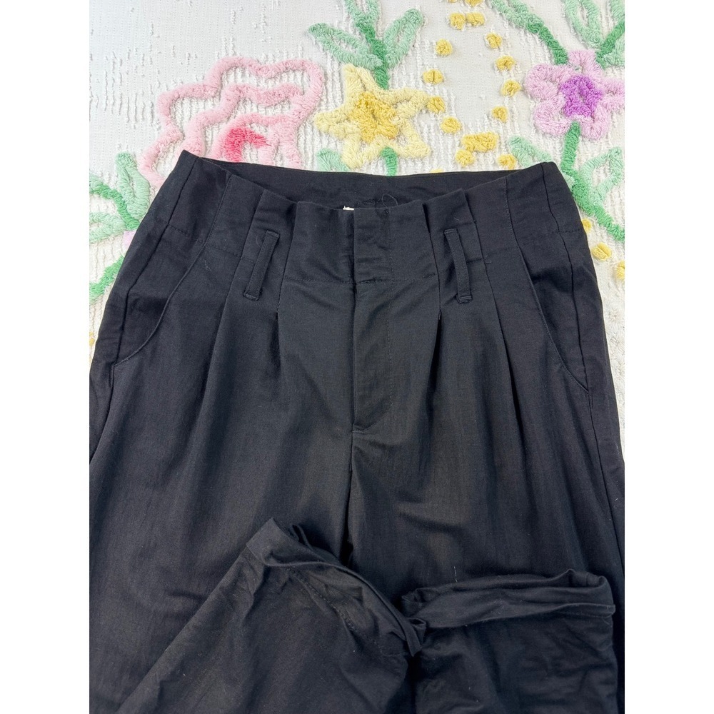 Indigo REIN Black Pleated High Waist Trousers Women's Size 5 6 - Picture 4 of 10